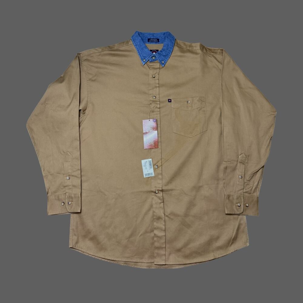 Panhandle Slim Heavyweight Cotton Denim Shirt NWT Mens L